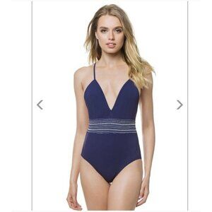 Elegant Navy One-Piece Swimsuit